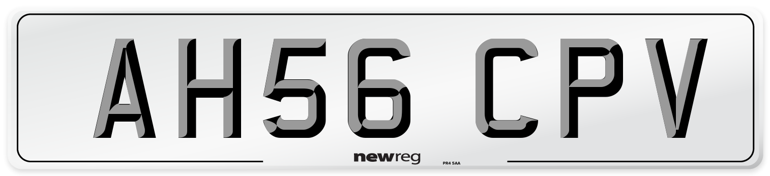 AH56 CPV Number Plate from New Reg